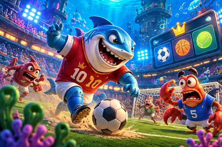 Shark footballer on the Spinbob sportsbook pitch
